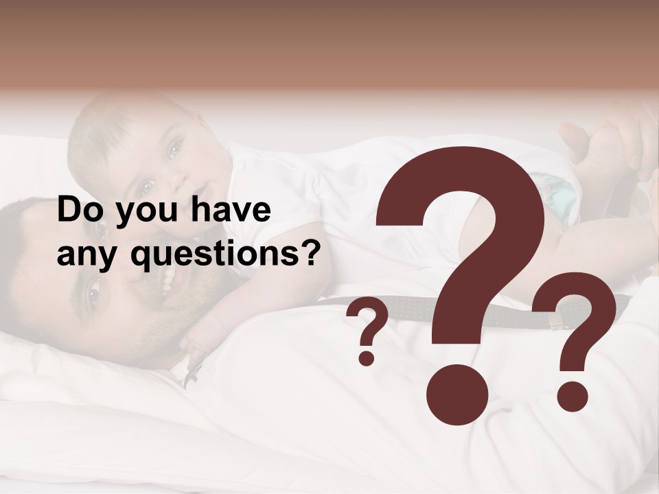 Playing Pillow Father PowerPoint Template