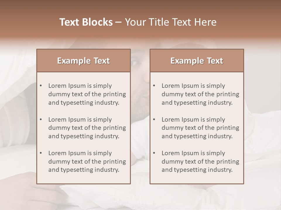 Face Male Bedroom PowerPoint Template