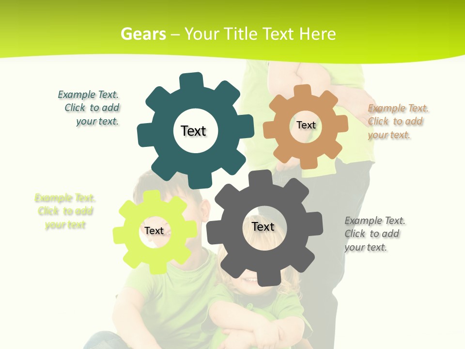 Kinder Bewegung Freuen PowerPoint Template