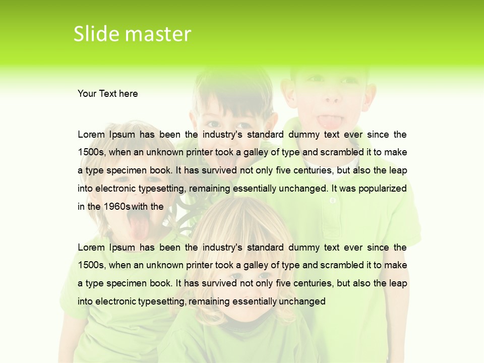 Kind Grimassen Freuen PowerPoint Template