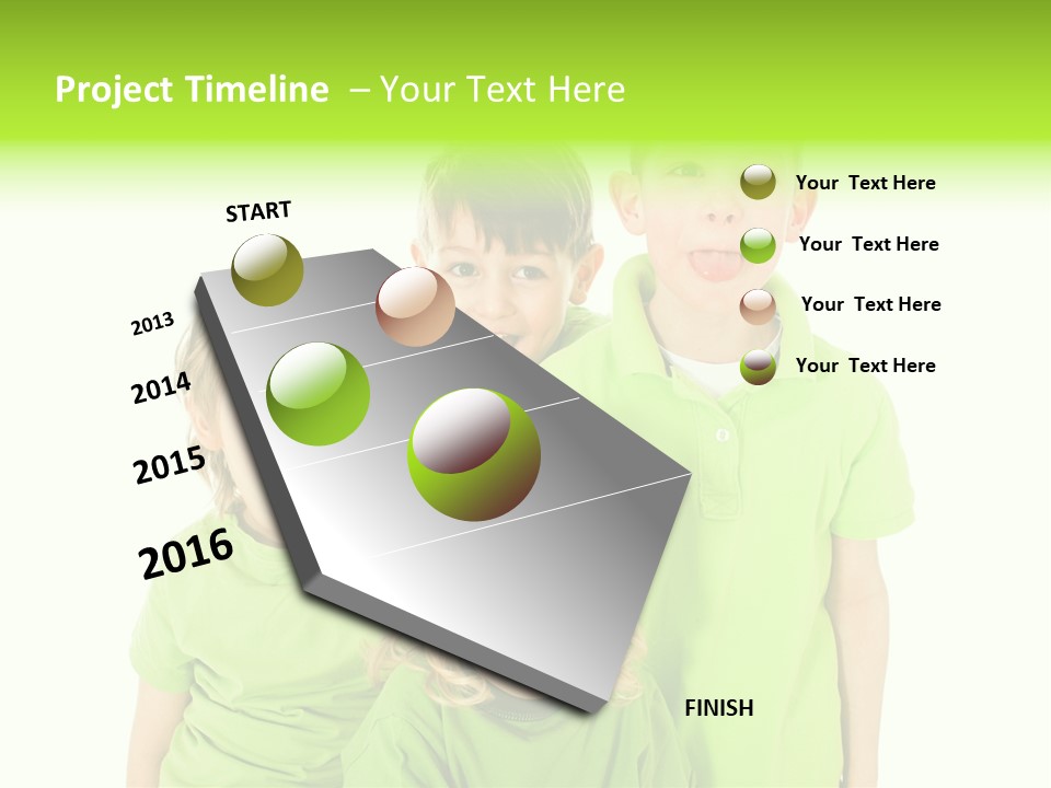 Kind Grimassen Freuen PowerPoint Template