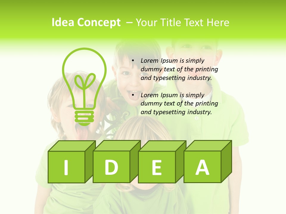 Kind Grimassen Freuen PowerPoint Template