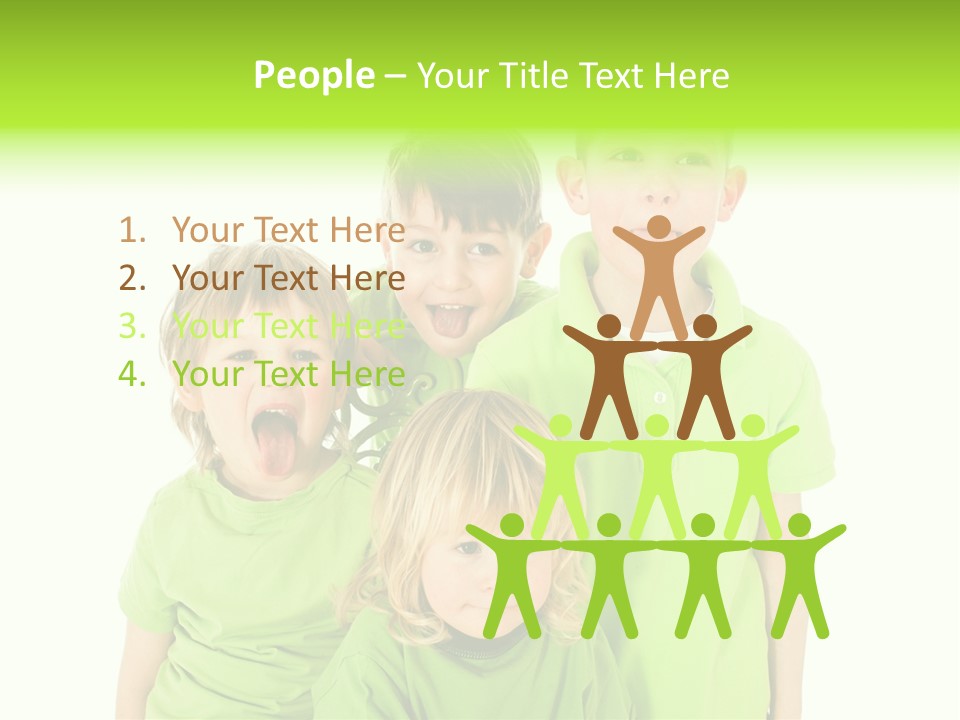 Kind Grimassen Freuen PowerPoint Template