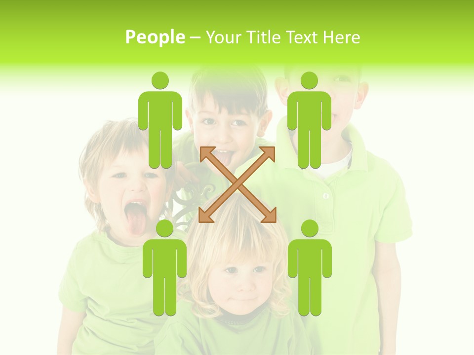 Kind Grimassen Freuen PowerPoint Template