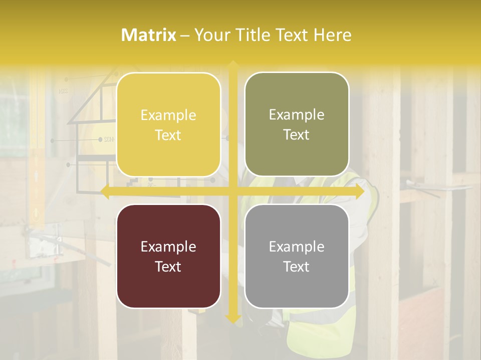 Examining Worker Yellow PowerPoint Template
