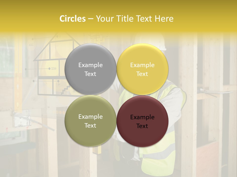 Examining Worker Yellow PowerPoint Template