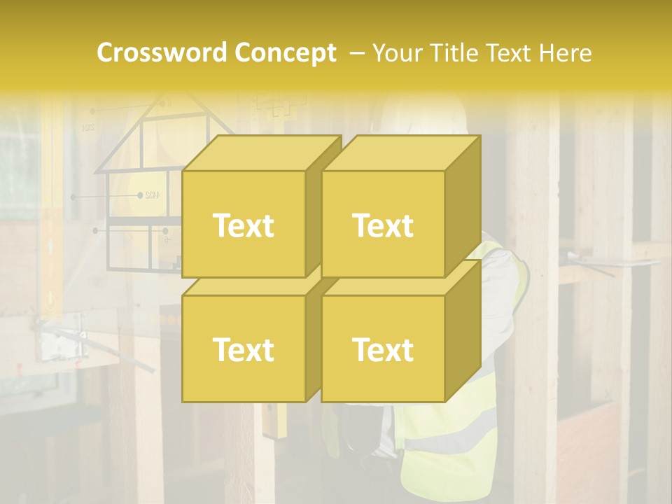 Examining Worker Yellow PowerPoint Template