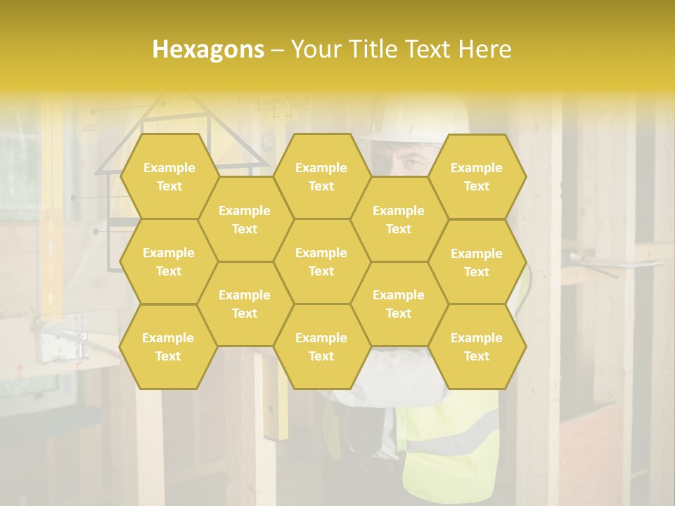 Examining Worker Yellow PowerPoint Template