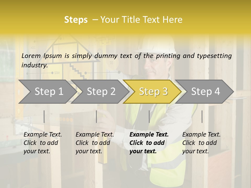 Examining Worker Yellow PowerPoint Template