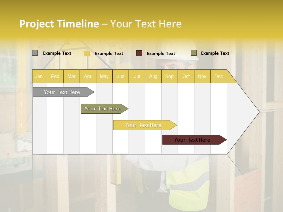 Examining Worker Yellow PowerPoint Template