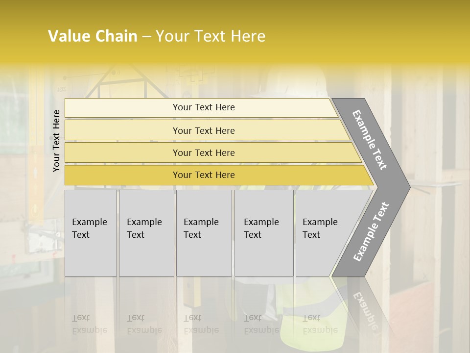 Examining Worker Yellow PowerPoint Template