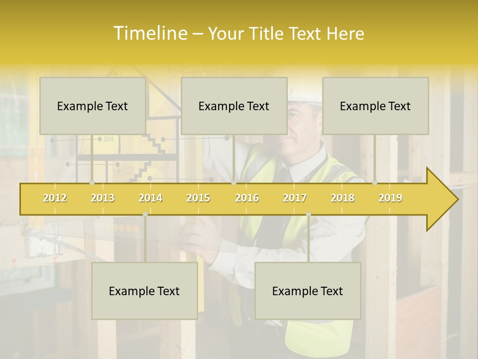 Examining Worker Yellow PowerPoint Template