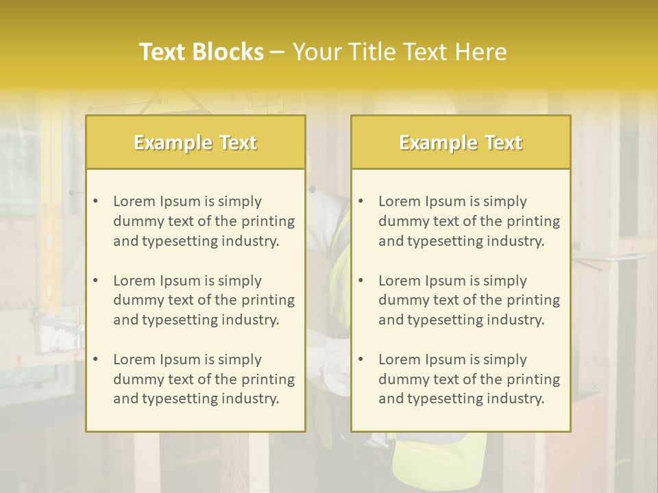 Examining Worker Yellow PowerPoint Template