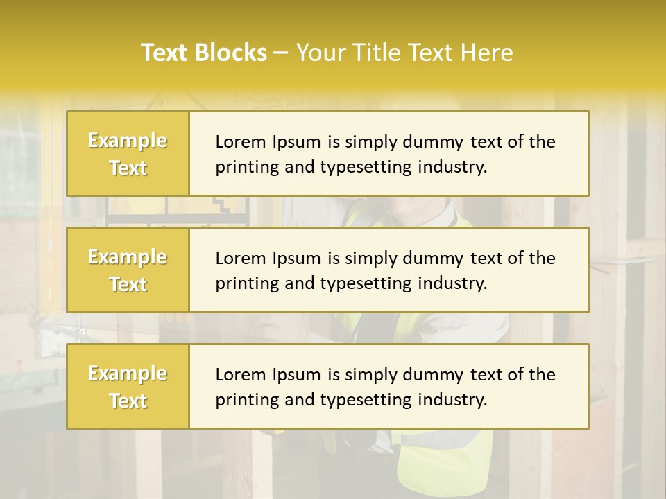 Examining Worker Yellow PowerPoint Template
