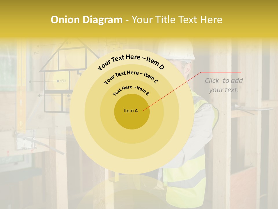Examining Worker Yellow PowerPoint Template