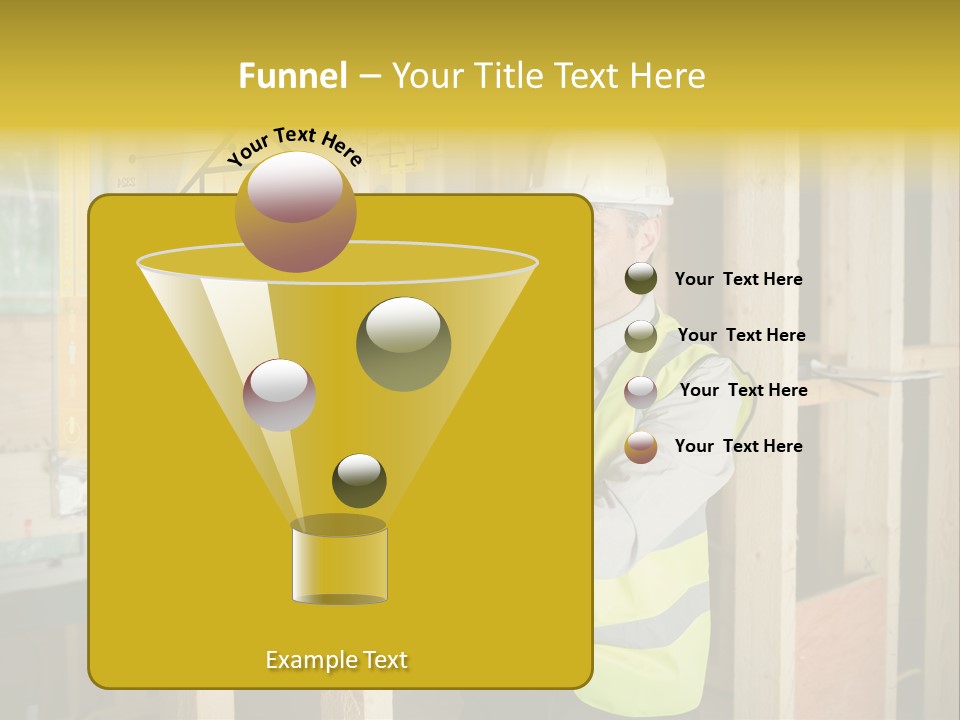 Examining Worker Yellow PowerPoint Template