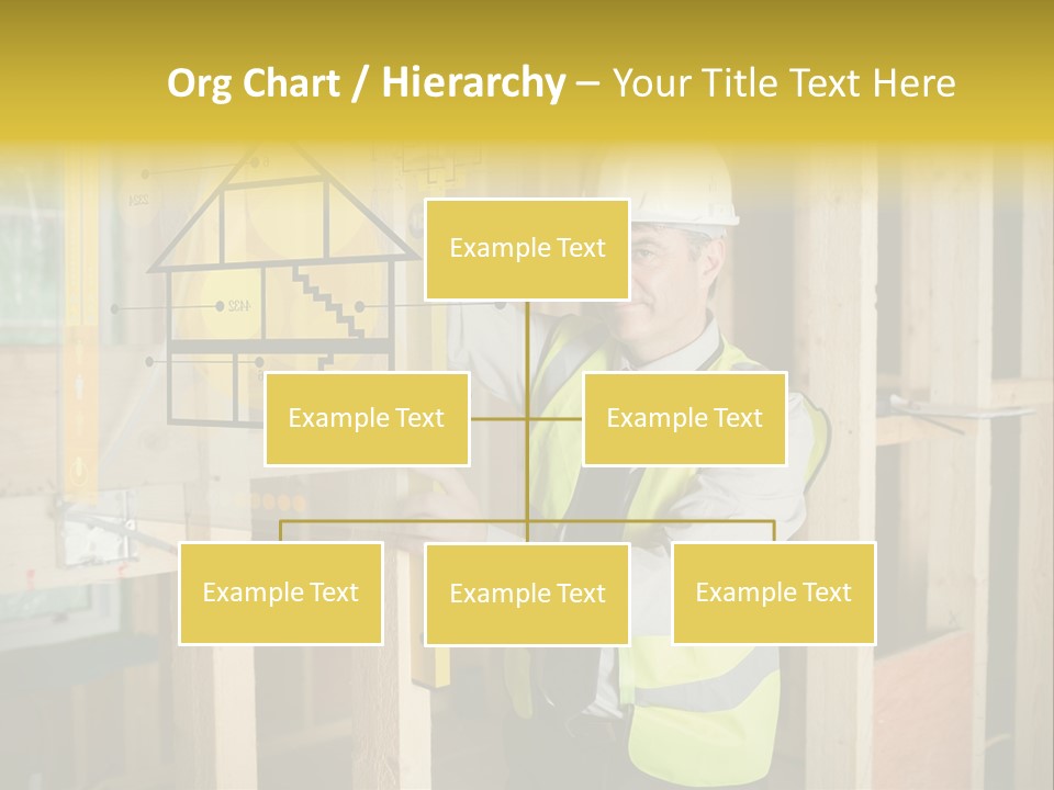 Examining Worker Yellow PowerPoint Template