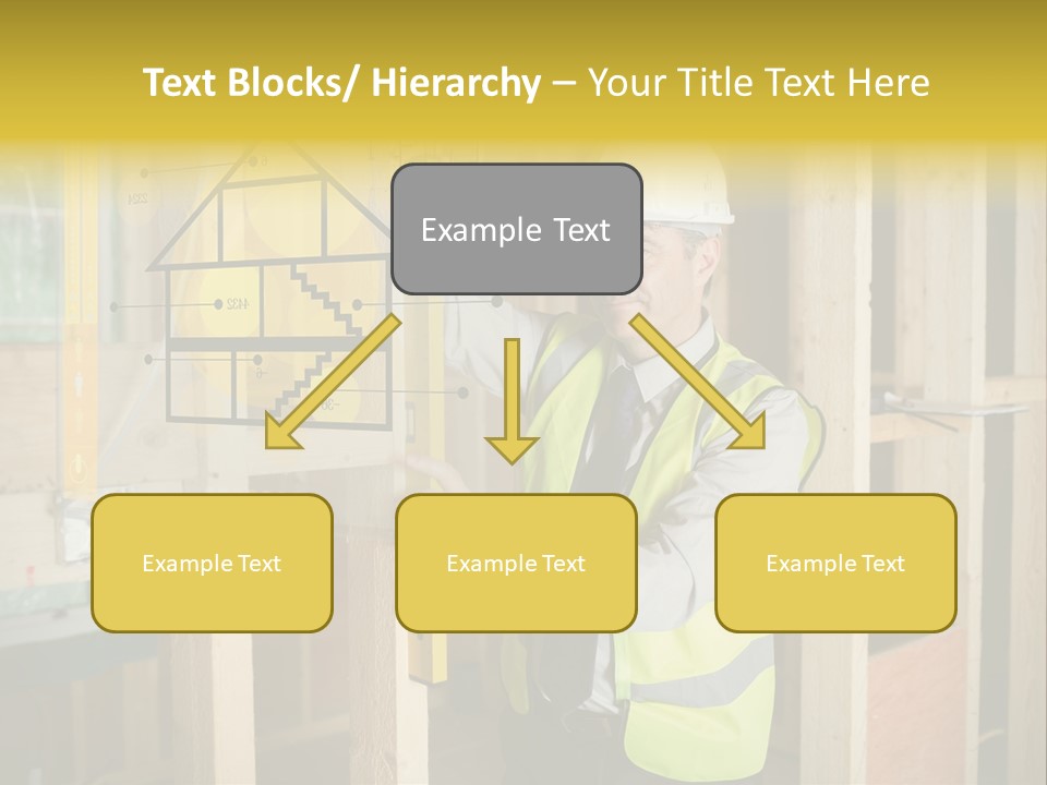 Examining Worker Yellow PowerPoint Template