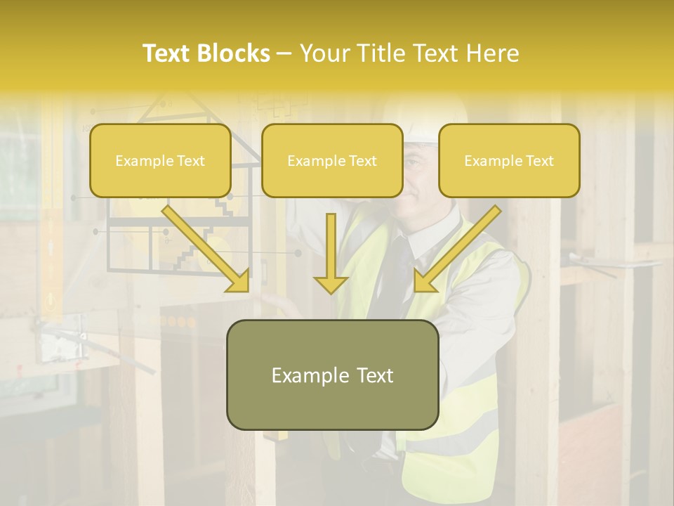 Examining Worker Yellow PowerPoint Template