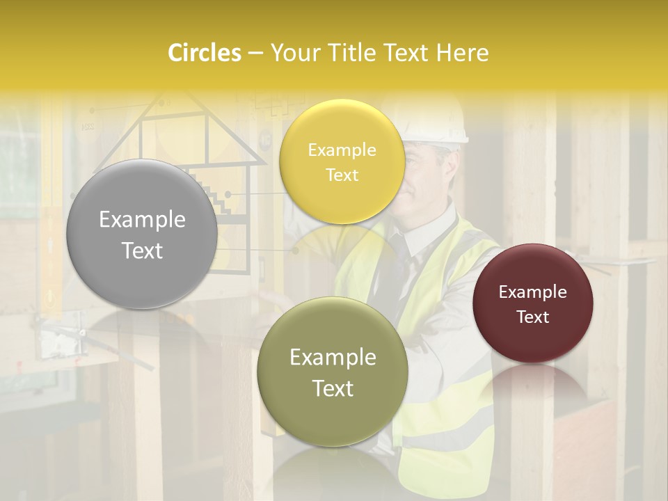 Examining Worker Yellow PowerPoint Template