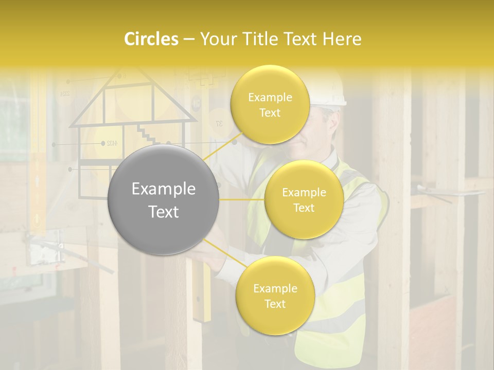 Examining Worker Yellow PowerPoint Template