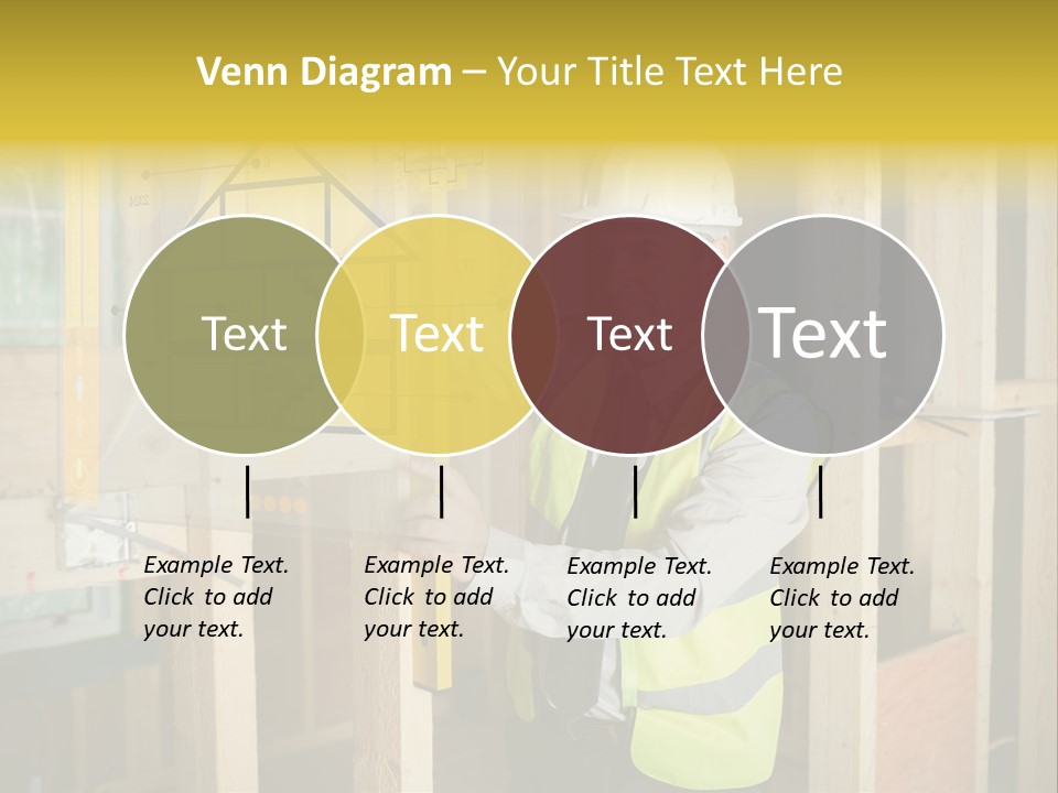 Examining Worker Yellow PowerPoint Template
