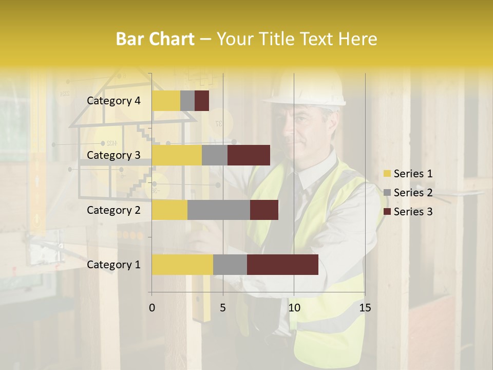 Examining Worker Yellow PowerPoint Template