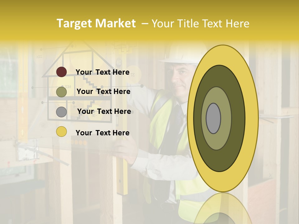 Examining Worker Yellow PowerPoint Template