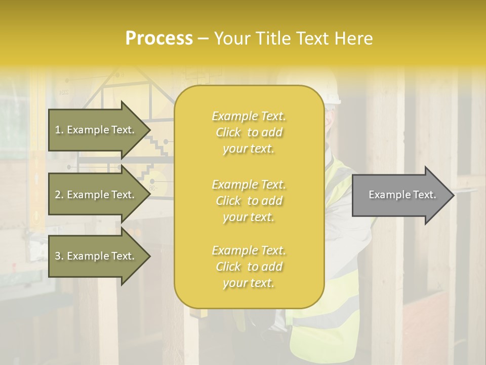 Examining Worker Yellow PowerPoint Template