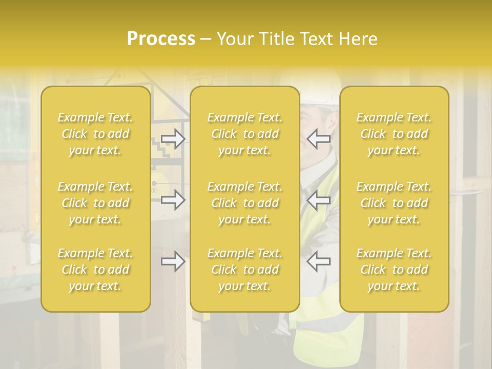 Examining Worker Yellow PowerPoint Template