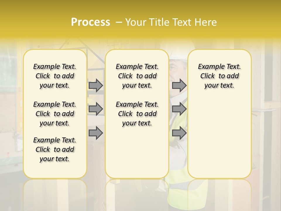 Examining Worker Yellow PowerPoint Template