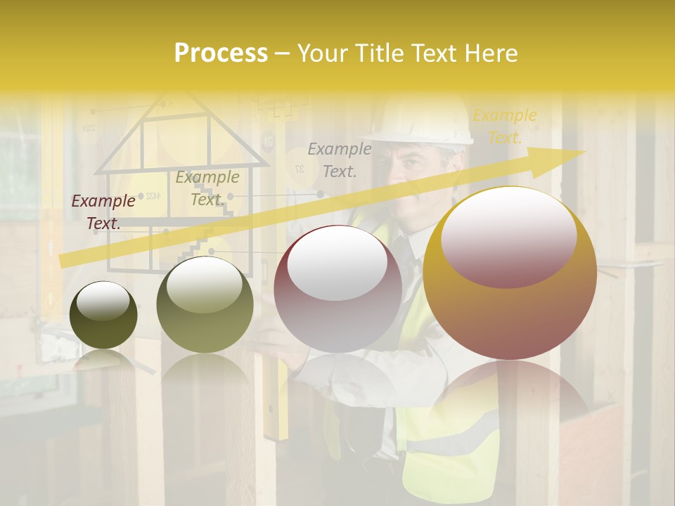 Examining Worker Yellow PowerPoint Template