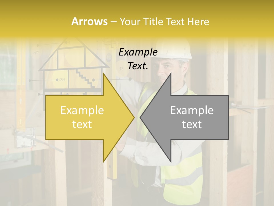 Examining Worker Yellow PowerPoint Template
