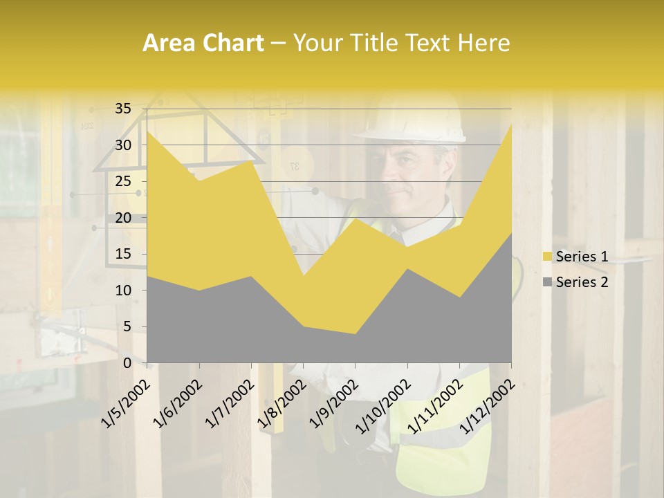Examining Worker Yellow PowerPoint Template