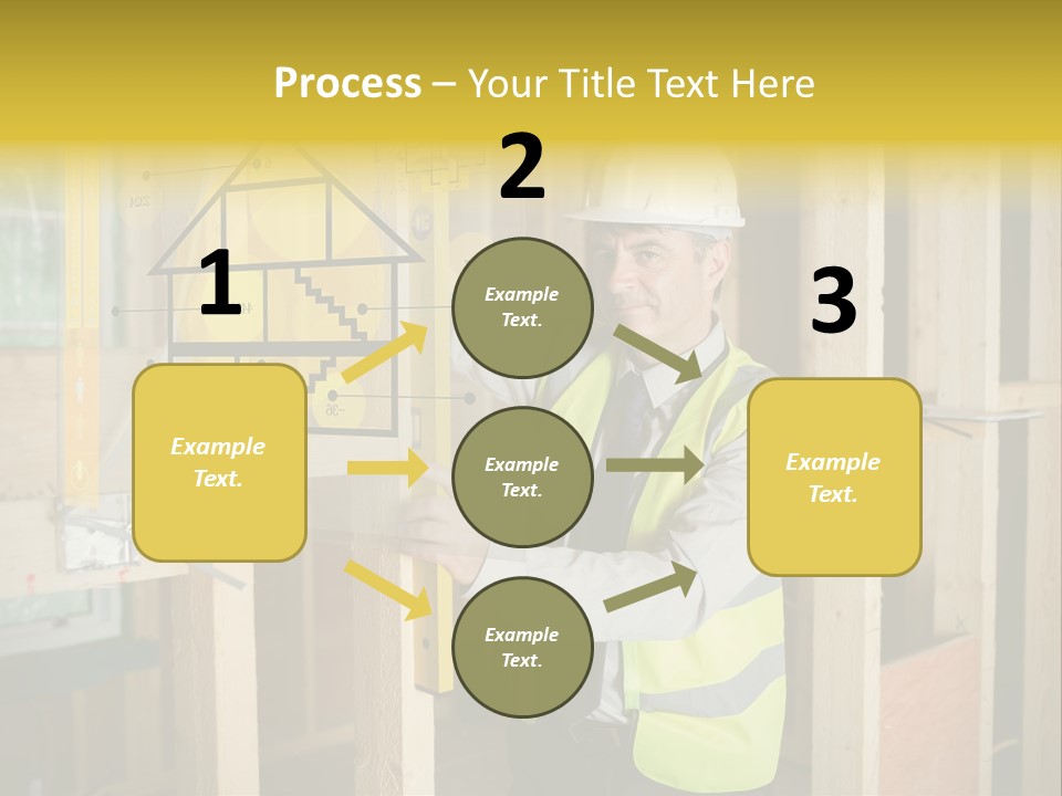 Examining Worker Yellow PowerPoint Template