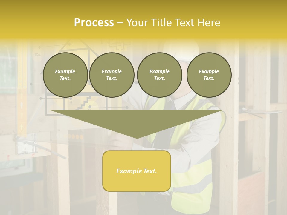 Examining Worker Yellow PowerPoint Template