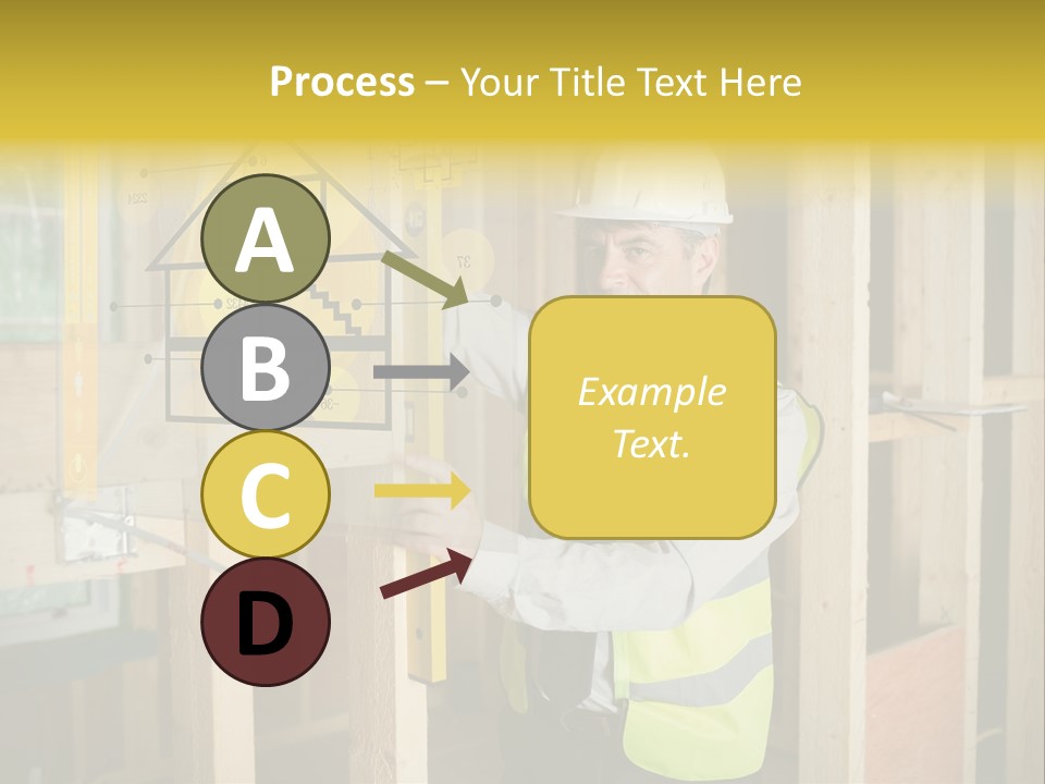 Examining Worker Yellow PowerPoint Template