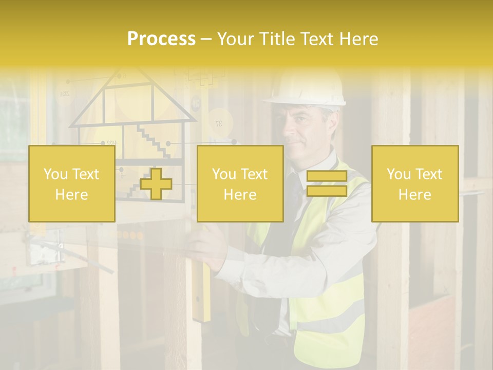 Examining Worker Yellow PowerPoint Template