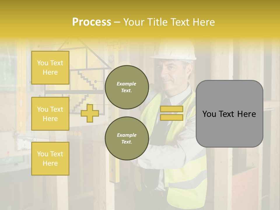 Examining Worker Yellow PowerPoint Template