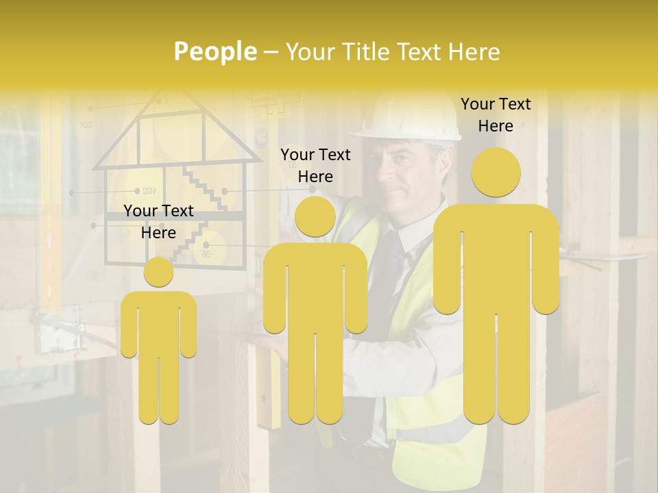 Examining Worker Yellow PowerPoint Template