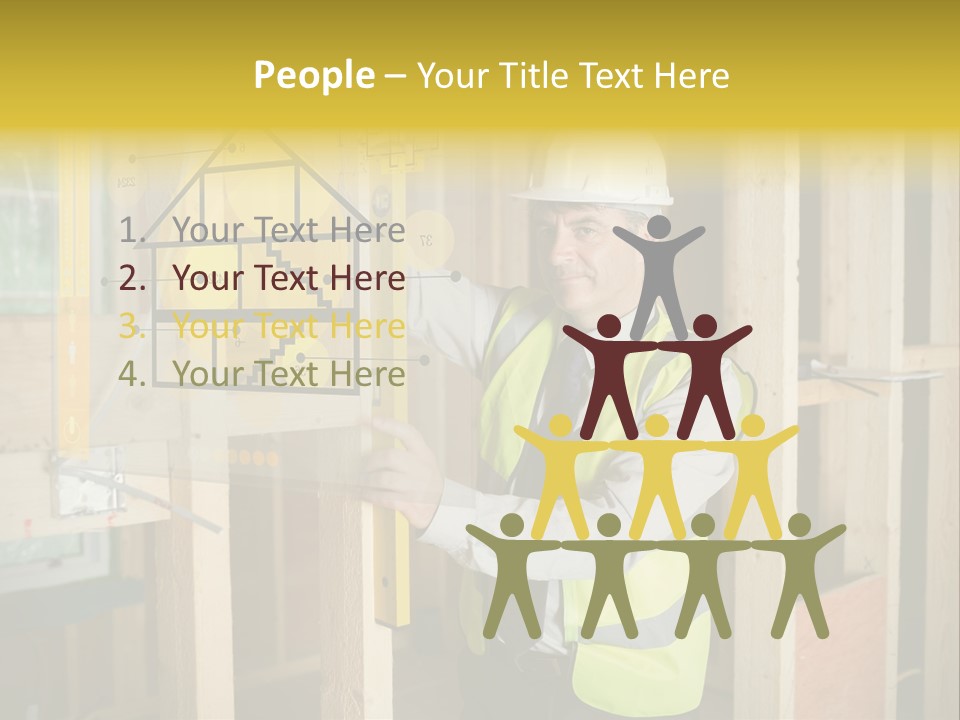 Examining Worker Yellow PowerPoint Template
