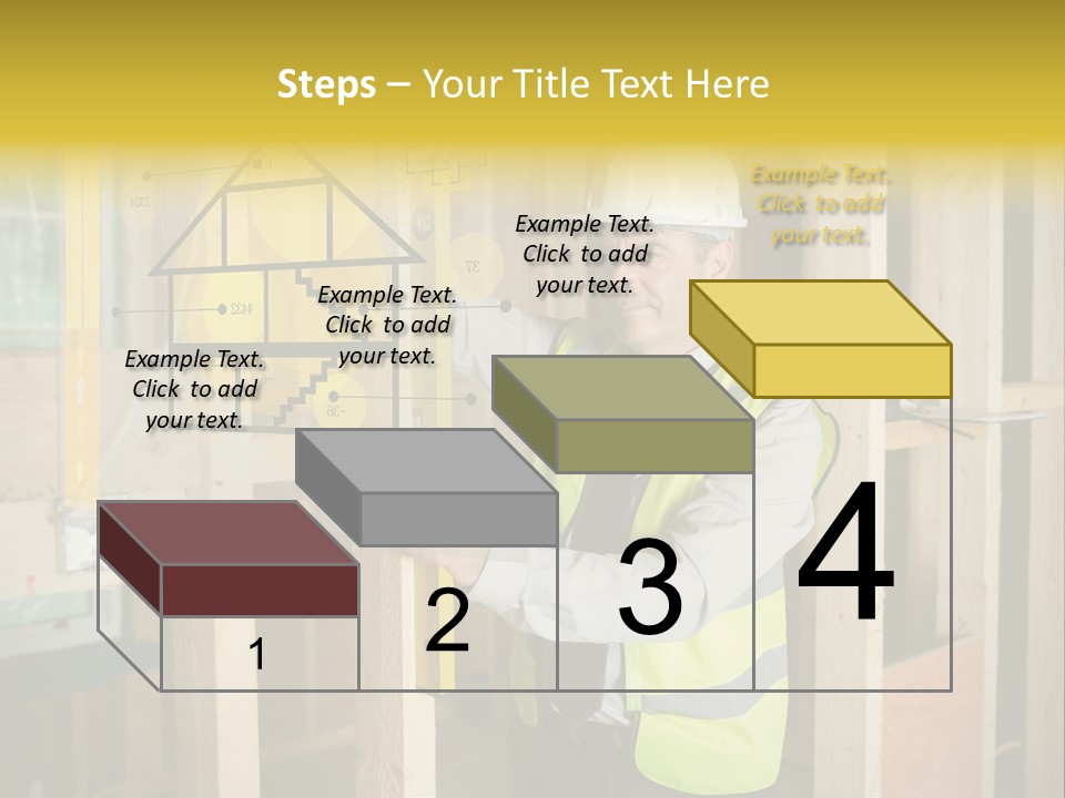 Examining Worker Yellow PowerPoint Template