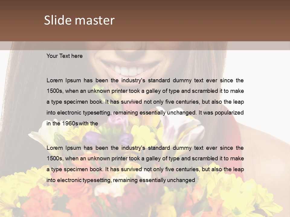 Flower Portrait Mode PowerPoint Template