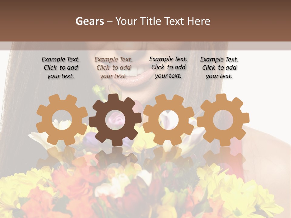 Flower Portrait Mode PowerPoint Template