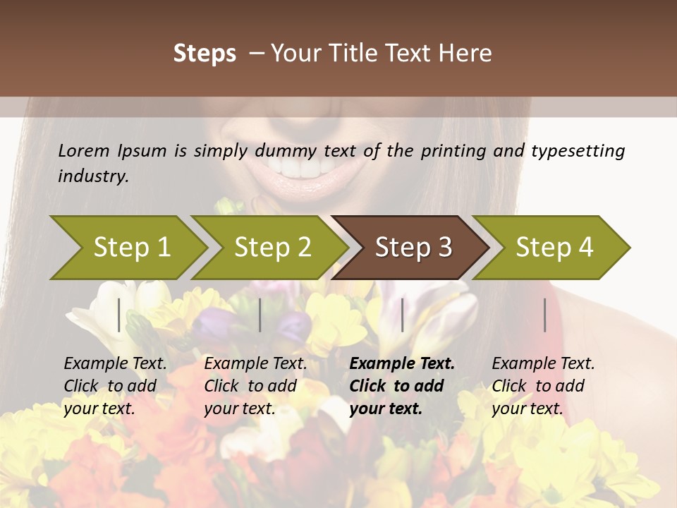 Flower Portrait Mode PowerPoint Template