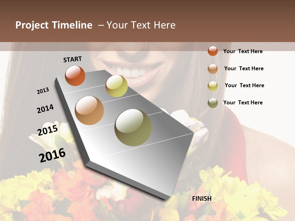 Flower Portrait Mode PowerPoint Template