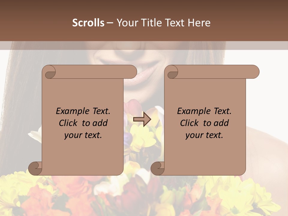 Flower Portrait Mode PowerPoint Template