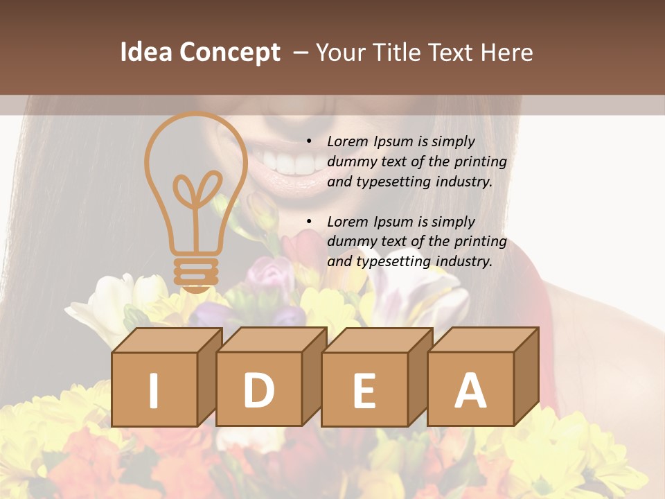 Flower Portrait Mode PowerPoint Template