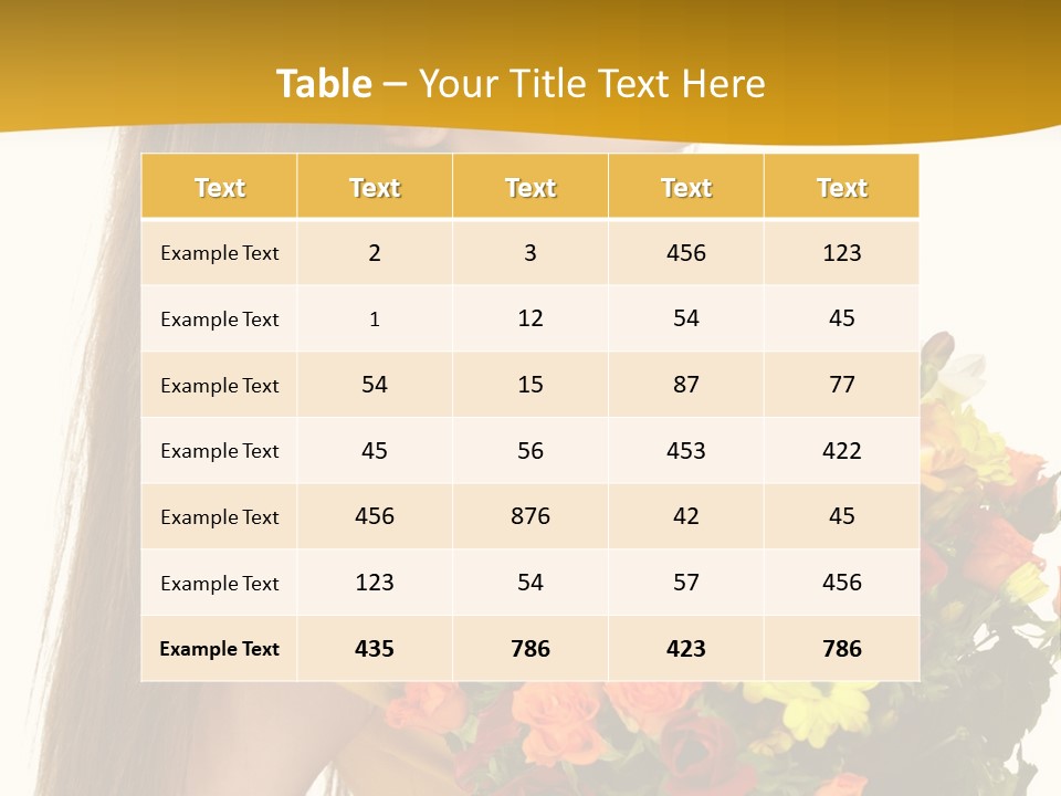 Flora Expression Yellow PowerPoint Template