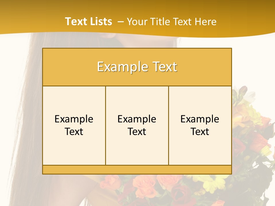Flora Expression Yellow PowerPoint Template